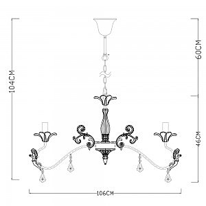 Подвесная люстра Arte Lamp ANGELINA A5349LM-8WH