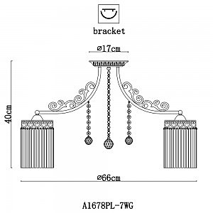 Потолочная люстра Arte Lamp Torrente A1678PL-7WG