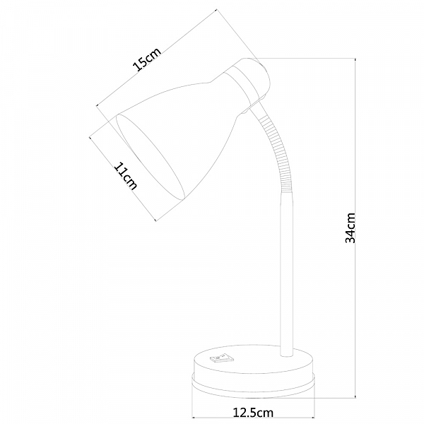 Офисная настольная лампа Arte Lamp A5049LT-1WH