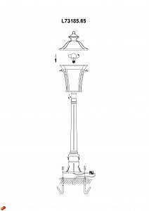 Столб фонарный уличный L'Arte Luce Taurus L73185.65