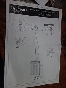 Светильник подвесной Divinare Nova 3001/01 SP-1