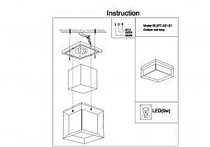 Уличный LED настенный светильник ST Luce Cubista SL077.401.01