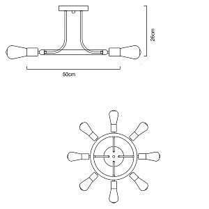 Потолочная люстра Arte Lamp Highgarden A6063PL-8BK