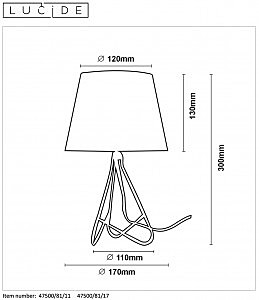 Настольная лампа Lucide Gitta 47500/81/11