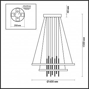 Подвесная люстра Odeon Light Monica 3901/63L