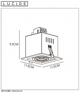 Встраиваемый светильник Lucide Chimney 09926/01/30