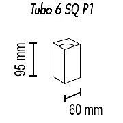 Накладной светильник TopDecor Tubo Tubo6 SQ P1 15