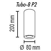Накладной светильник TopDecor Tubo Tubo8 P2 10 G