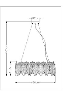 Подвесная люстра Arte Lamp Evie A4052SP-8SG