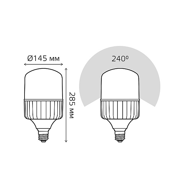 Светодиодная лампа Gauss Elementary Т100-160 63420