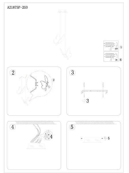 Светильник подвесной Arte Lamp Darcy A2187SP-2GO