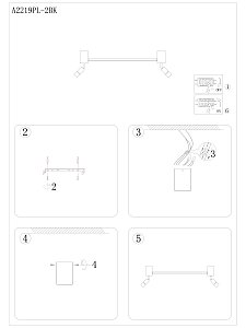 Светильник спот Arte Lamp A2219PL-2BK