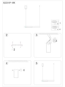 Подвесная люстра Arte Lamp A2221SP-1BR