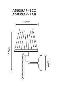 Настенное бра Arte Lamp Marriot A5039AP-1CC