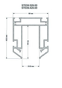 Шинопровод 48 под натяжной потолок ST Luce Skyline 48 ST039.429.00