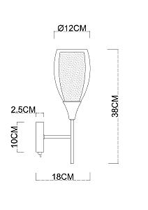 Настенное бра Arte Lamp Barry A7951AP-1BK