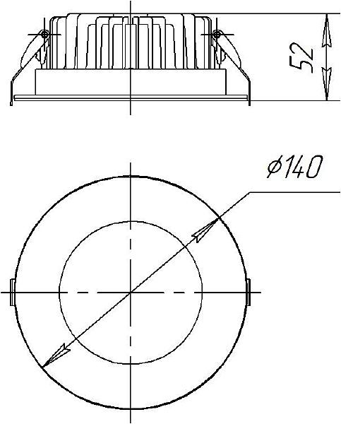 Встраиваемый светильник Светон CB-C1101001 Барк 1-15-120-0/ПТ/О-4К80-В54