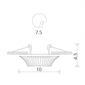 Встраиваемый светильник с узорами Arena A5298PL-1SG Arte Lamp