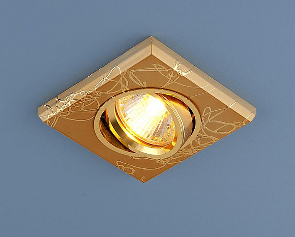 Встраиваемый светильник с узорами 2080 2080 MR16 GD золото Elektrostandart