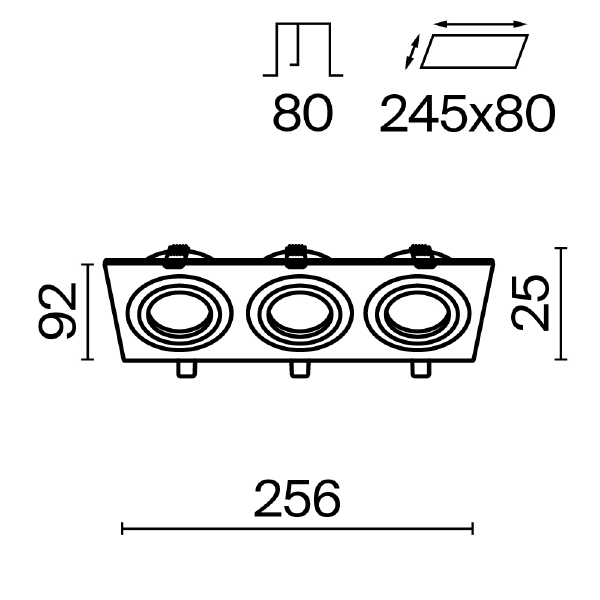 Встраиваемый светильник Maytoni Atom DL024-2-03B