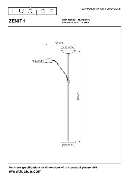 Торшер Lucide Zenith 19791/24/12