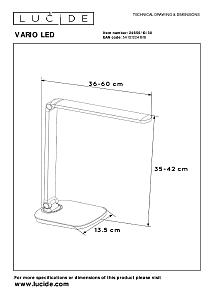 Настольная лампа Lucide Vario Led 24656/10/30