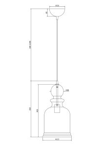 Светильник подвесной Maytoni Tone P035PL-01CH