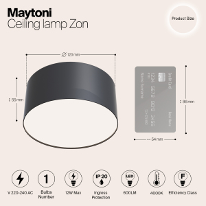 Потолочный светодиодный светильник Maytoni Zon C032CL-L12B4K