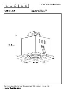 Встраиваемый светильник Lucide Chimney 09926/01/30
