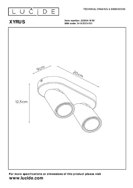 Светильник спот Lucide Xyrus 23954/11/30