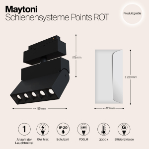 Трековый светильник Maytoni Points Rot Gravity TR015-2-10W3K-B