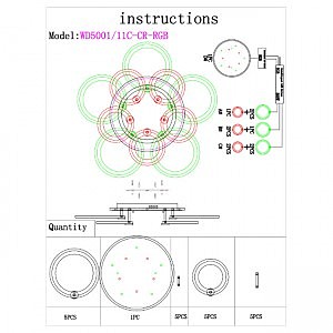 Потолочная люстра Wedo Light Flavon WD5001/11C-CR-RGB