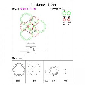 Потолочная люстра Wedo Light Flavon WD5001/6C-WT