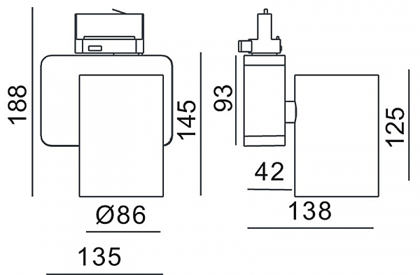 Трековый светильник Deko-Light Nihal 707040