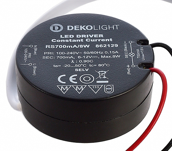 Блок питания ROUND, RS700mA/8W Deko-Light Eingangsspannung 862129