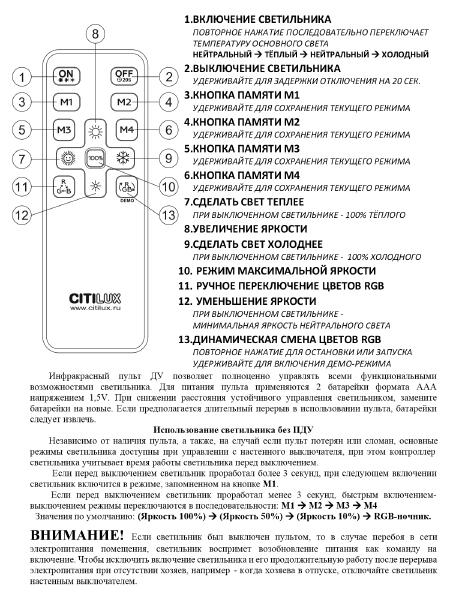 Светильник потолочный Citilux Спутник CL734330G