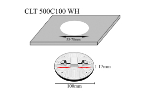 Встраиваемый светильник Crystal Lux CLT 500 CLT 500C100 WH 3000K