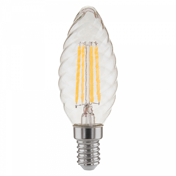 Светодиодная лампа Elektrostandard Свеча витая F Свеча витая F 7W 3300K E14 прозрачный (BLE1413)