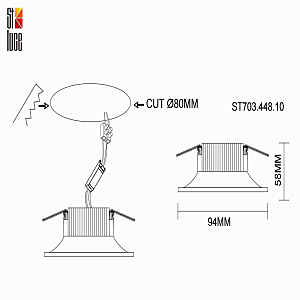 Встраиваемый светильник ST Luce ST703 ST703.448.10