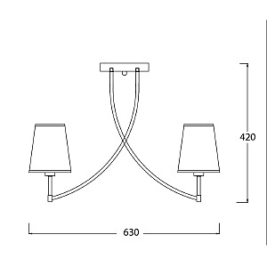 Потолочная люстра Escada Oriole 1126/6PL Chrome