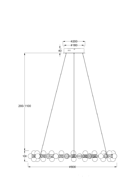 Подвесная люстра Maytoni Tessara MOD081PL-L60G3K