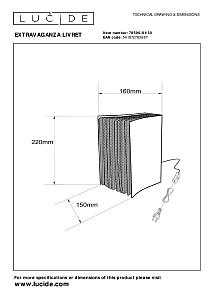 Декоративная лампа Lucide Extravaganza Livret 78596/01/30