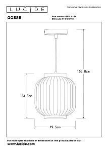 Светильник подвесной Lucide Gosse 13435/01/31