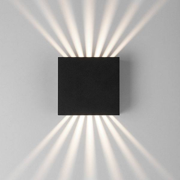 Уличный настенный светильник Elektrostandard Sole черный (35149/D)
