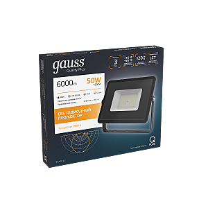 Прожектор уличный Gauss Прожектор Qplus black 613511150