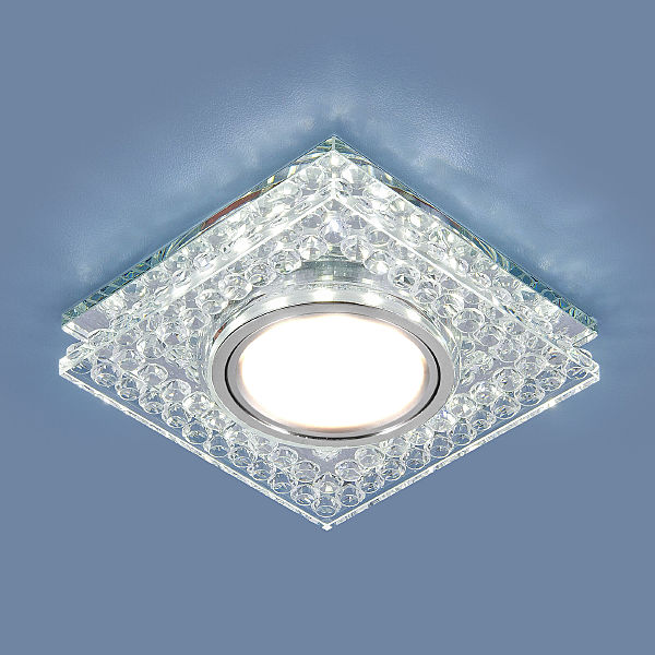 Встраиваемый светильник Elektrostandard Annuli 8391 MR16 CL/SL прозрачный/серебро для Леруа