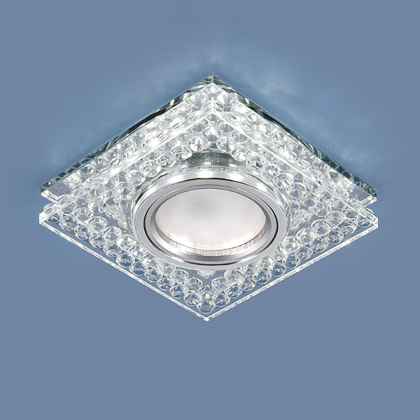 Встраиваемый светильник Elektrostandard Annuli 8391 MR16 CL/SL прозрачный/серебро для Леруа