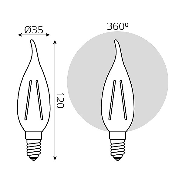 Светодиодная лампа Gauss 104901107T