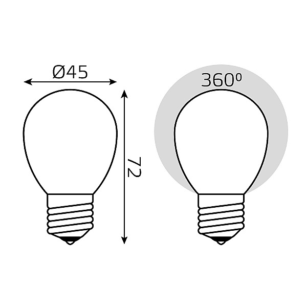 Светодиодная лампа Gauss 105202209-D
