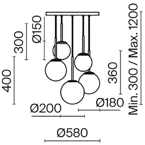 Светильник подвесной Maytoni Basic form MOD321PL-05W